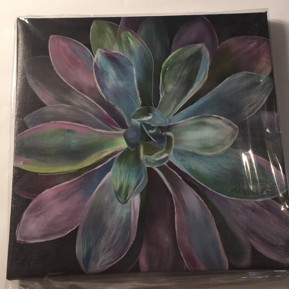 Colorful Dark  Flower Canvas - Picture 2 of 5